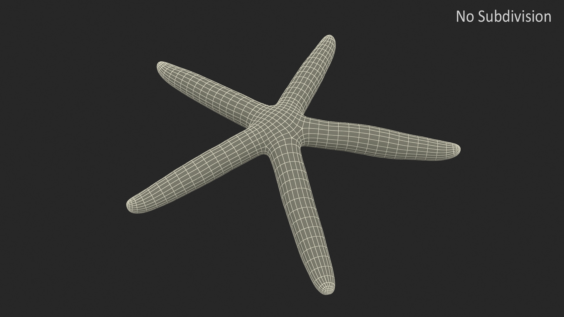 3D Red Sea Star Rigged for Cinema 4D model
