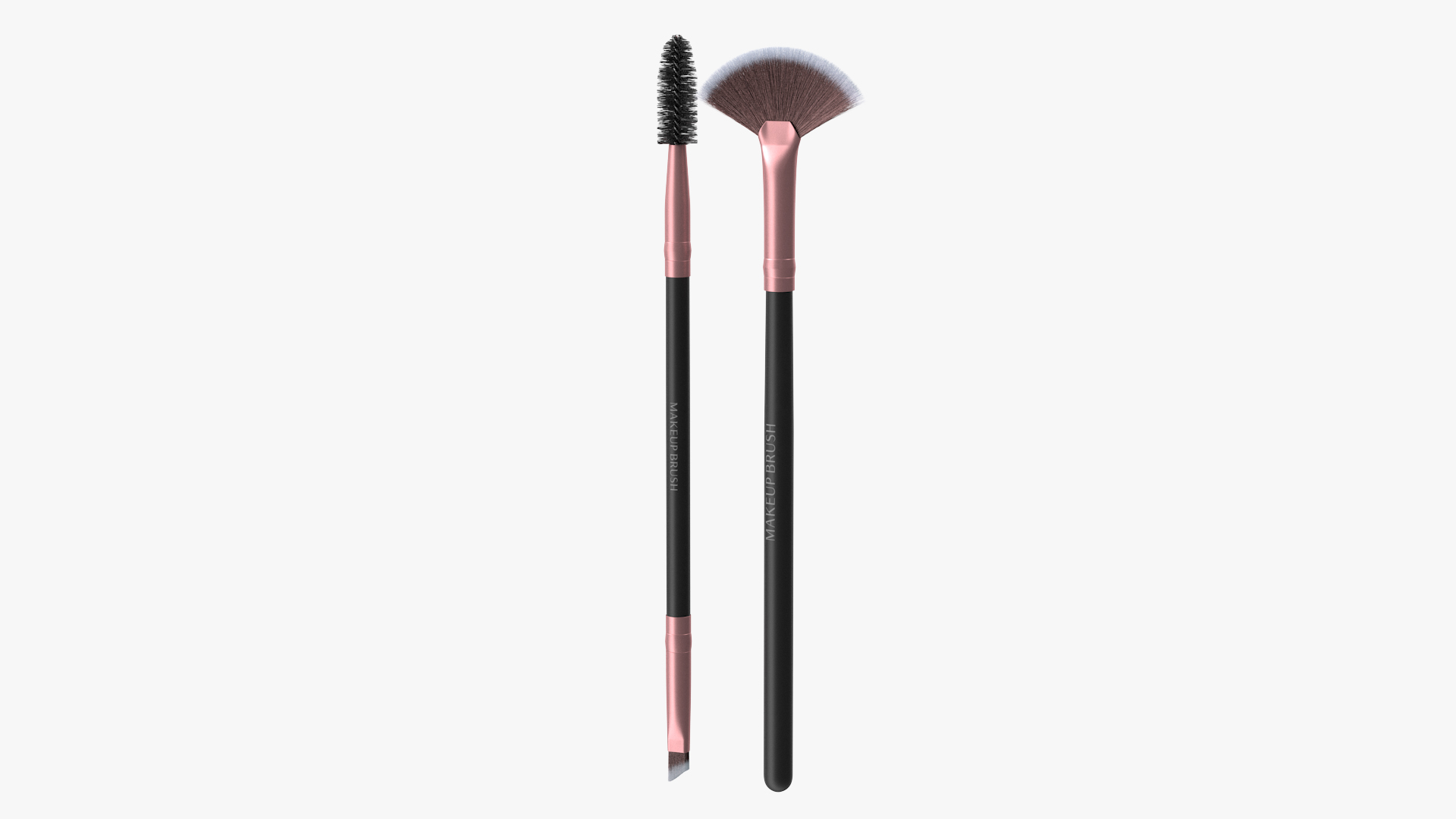 Fan and Eyelash Brush Set Fur 3D model