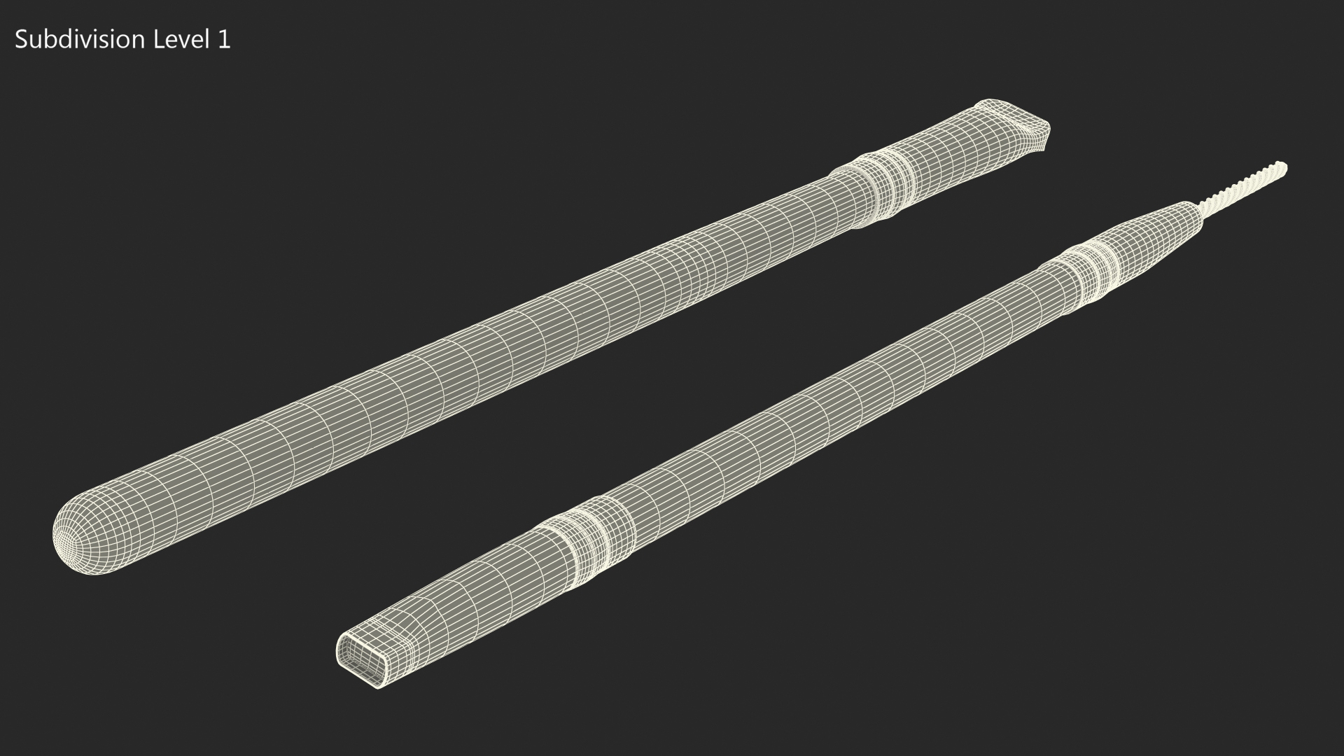 Fan and Eyelash Brush Set Fur 3D model