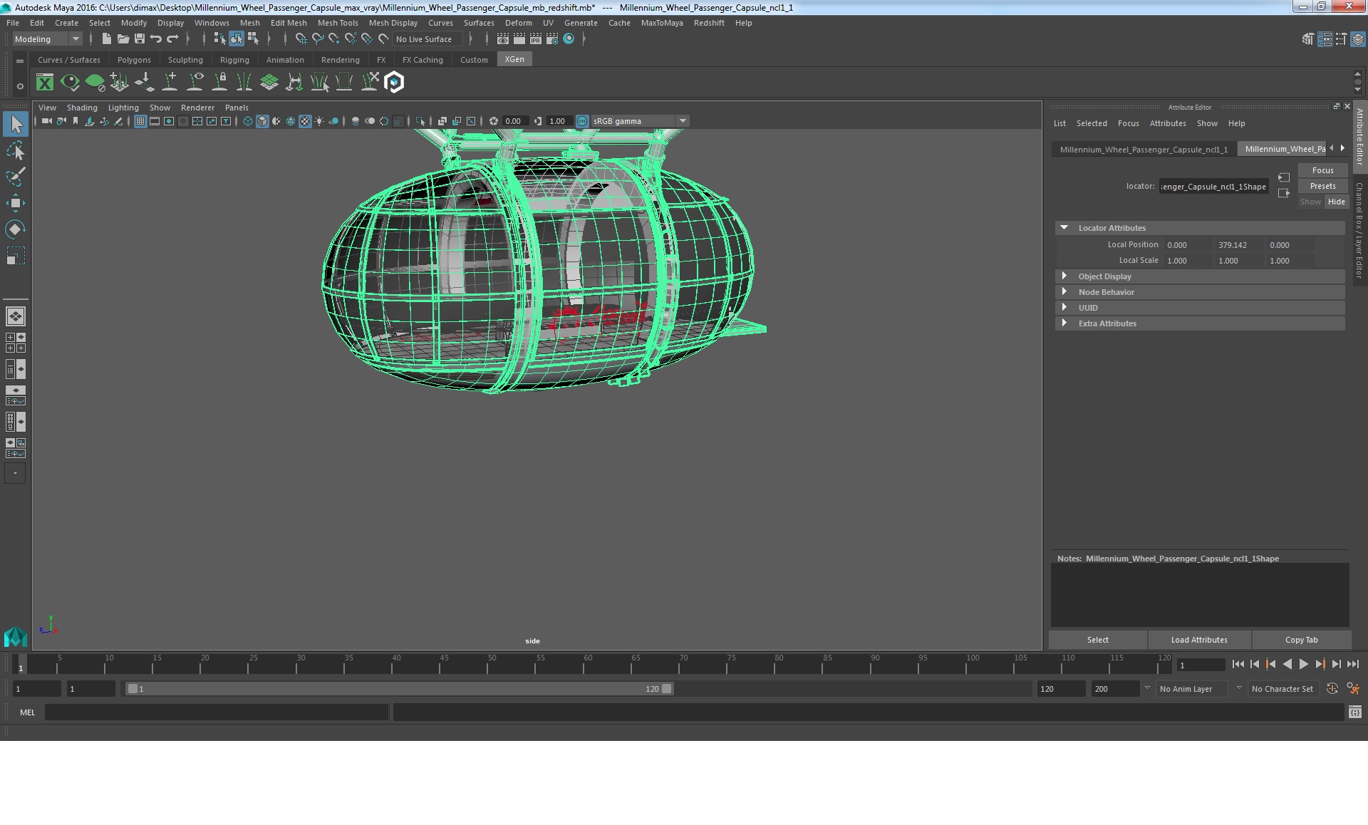 Millennium Wheel Passenger Capsule 3D model