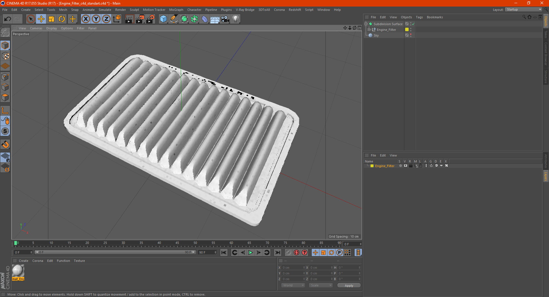 3D Engine Filter model