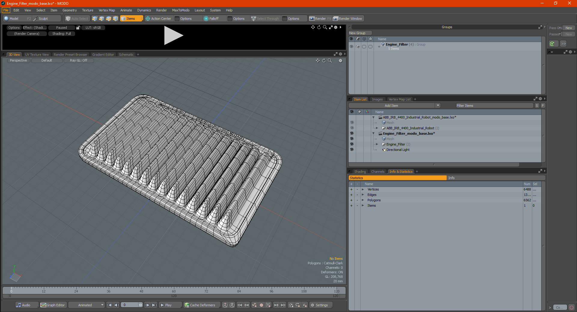 3D Engine Filter model