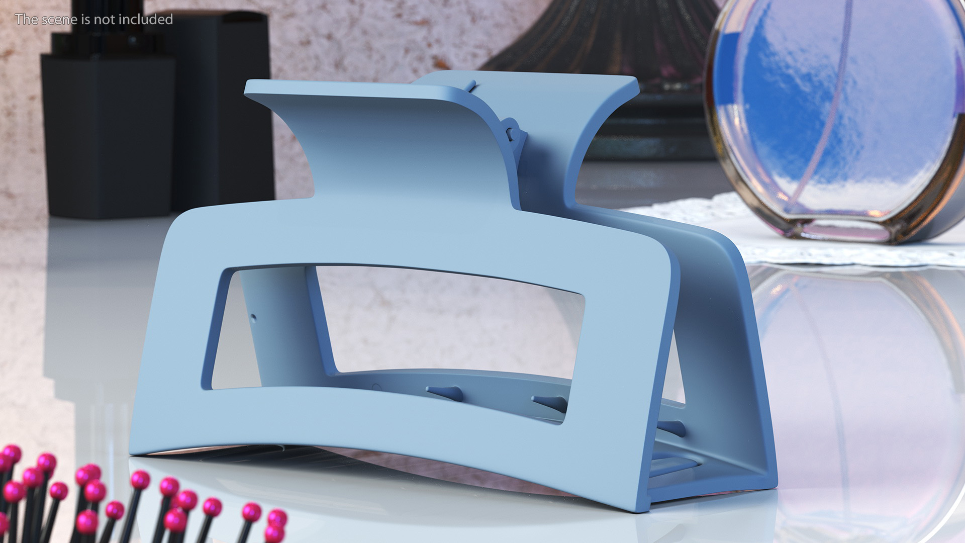 3D model Claw Hair Clip Large Blue