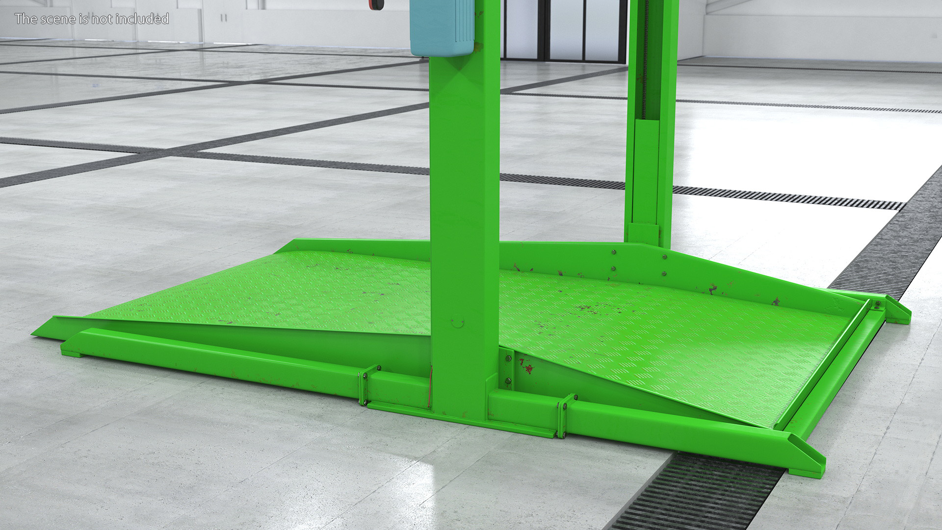 3D Two Post Parking Lift Rigged model