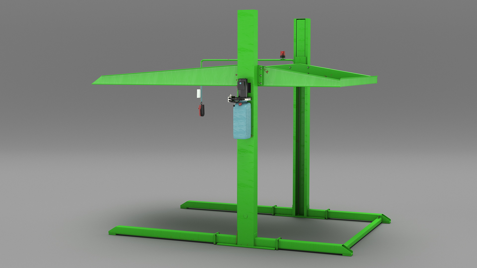 3D Two Post Parking Lift Rigged model