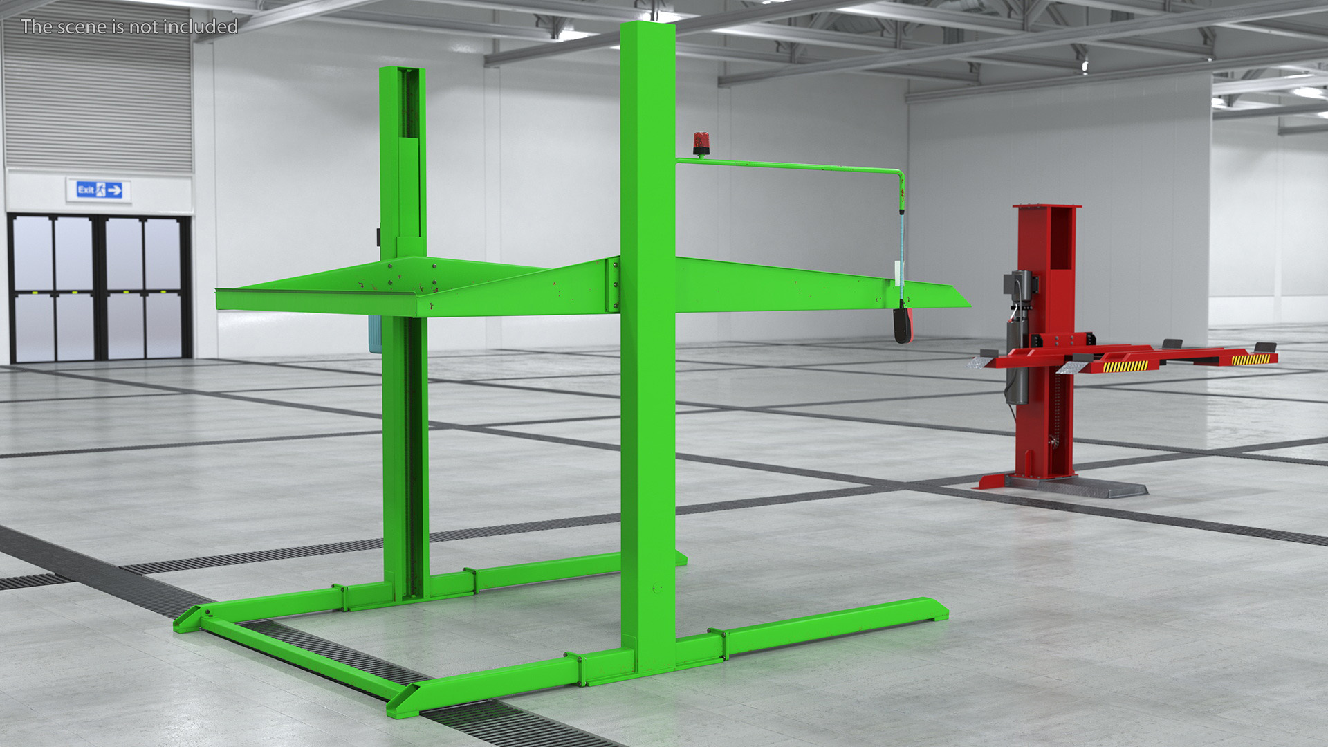 3D Two Post Parking Lift Rigged model