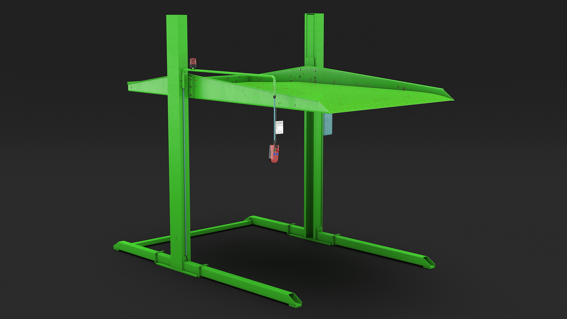 3D Two Post Parking Lift Rigged model