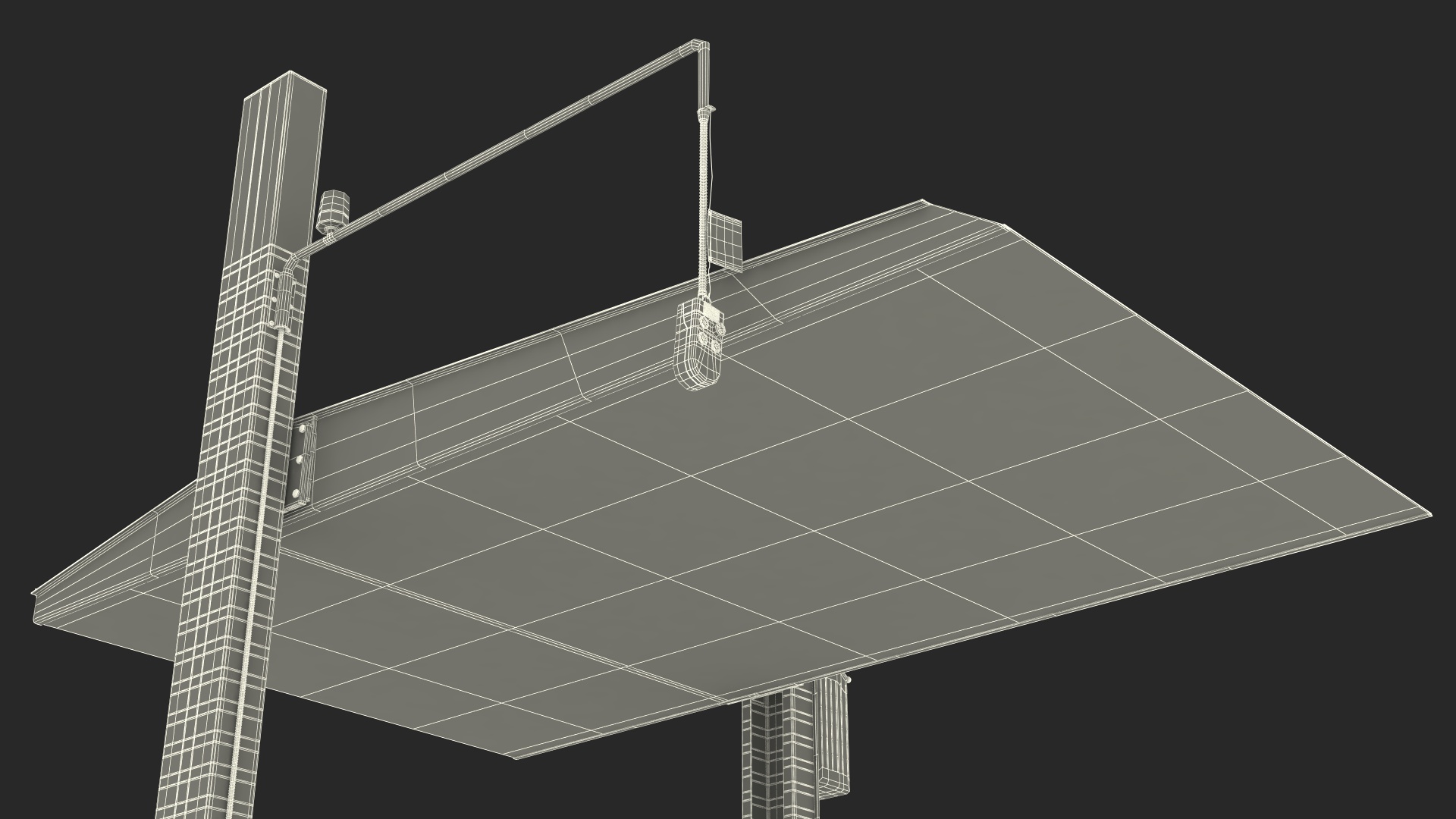 3D Two Post Parking Lift Rigged model