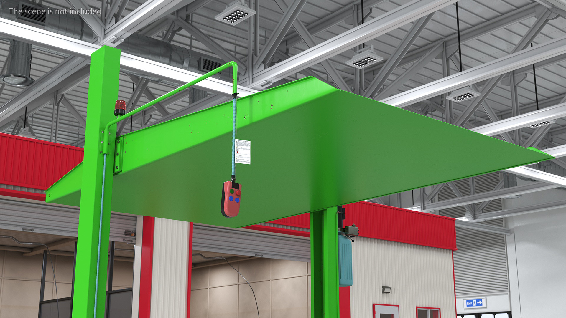 3D Two Post Parking Lift Rigged model
