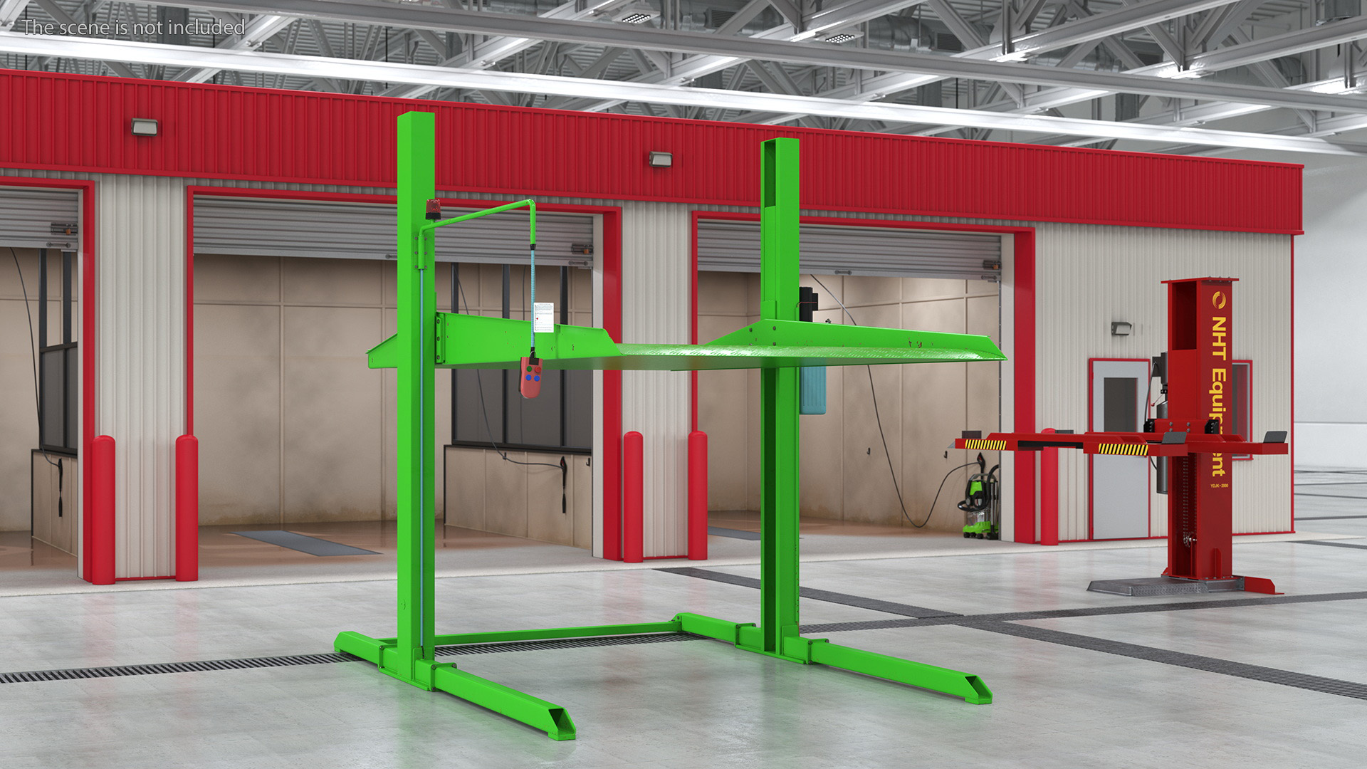 3D Two Post Parking Lift Rigged model