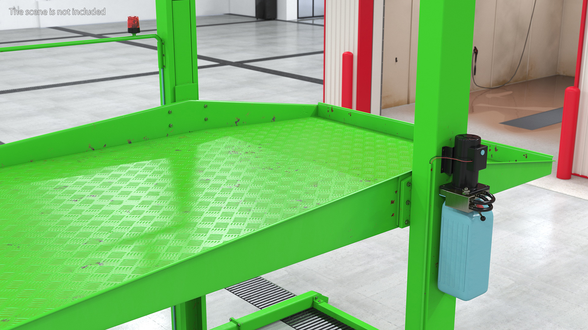 3D Two Post Parking Lift Rigged model