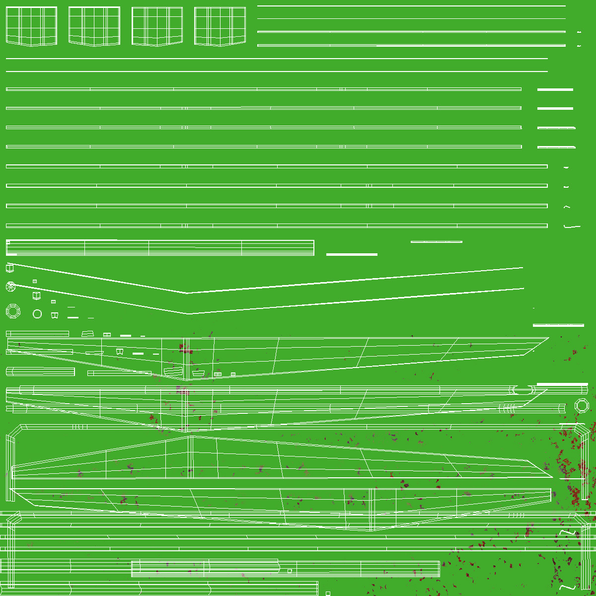 3D Two Post Parking Lift Rigged model