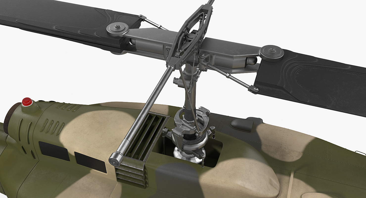 3D model Bell UH 1 Iroquois Camo Rigged