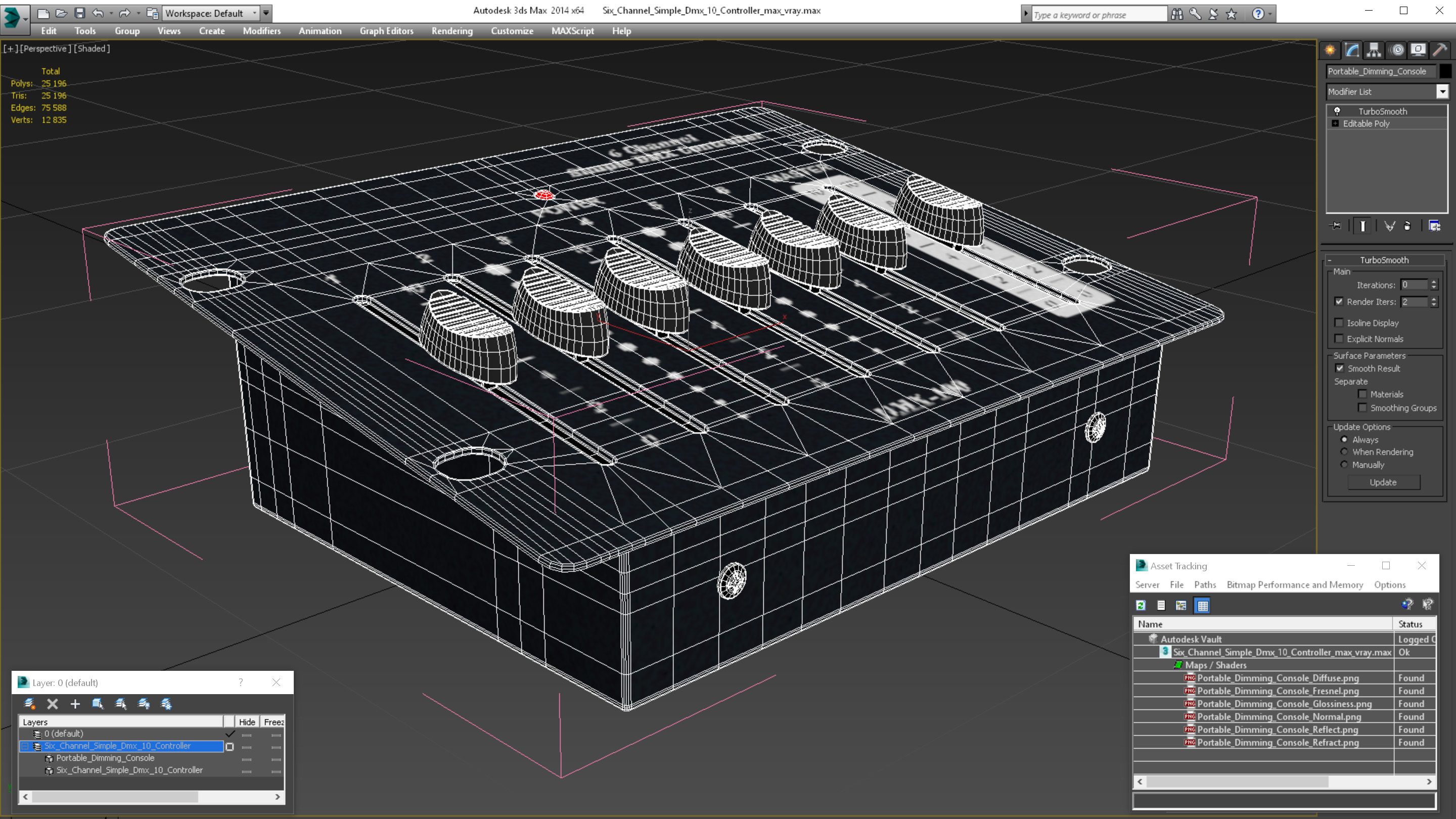 3D Six Channel Simple Dmx-10 Controller