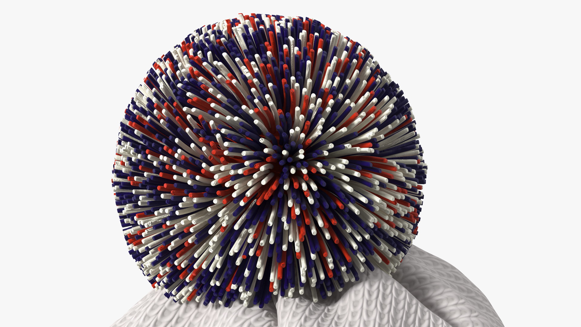 3D Winter Hat With Pompom White model