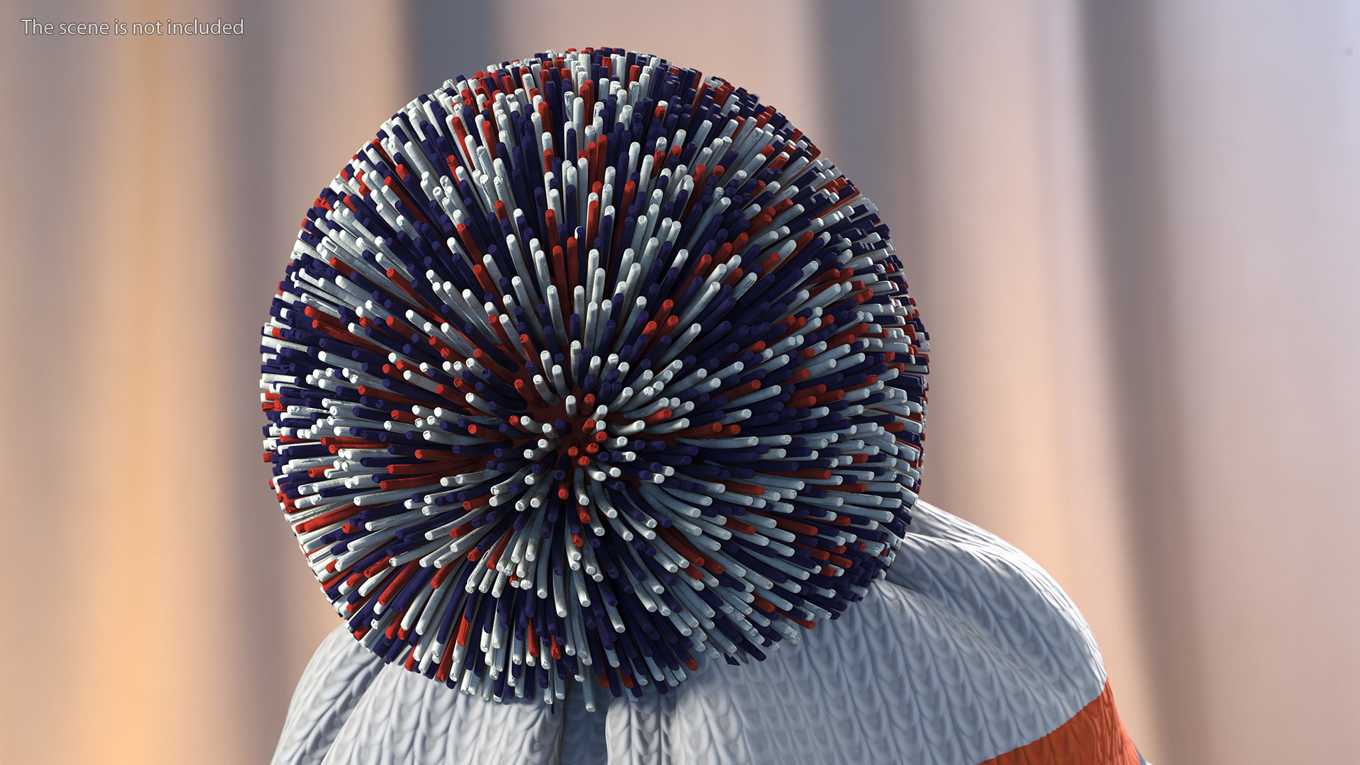3D Winter Hat With Pompom White model