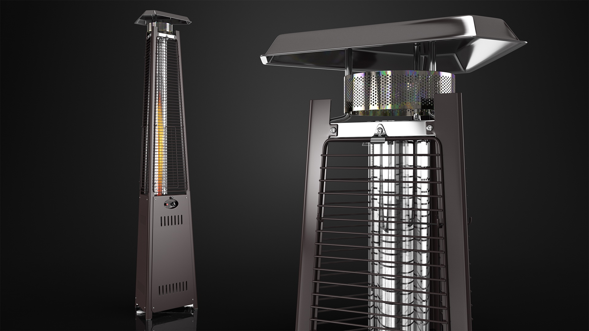 Pyramid Carillon Patio Heater On 3D