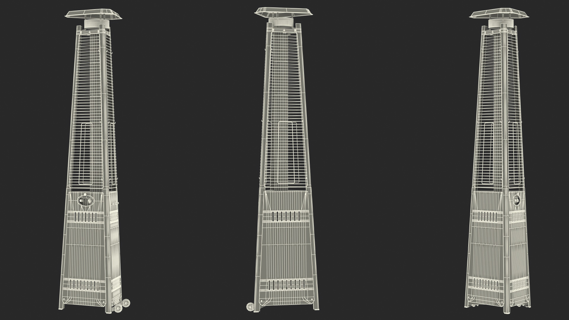 Pyramid Carillon Patio Heater On 3D