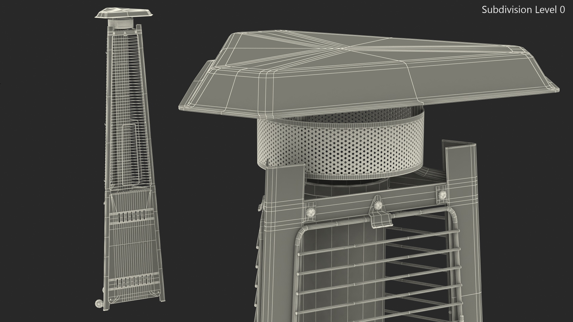 Pyramid Carillon Patio Heater On 3D
