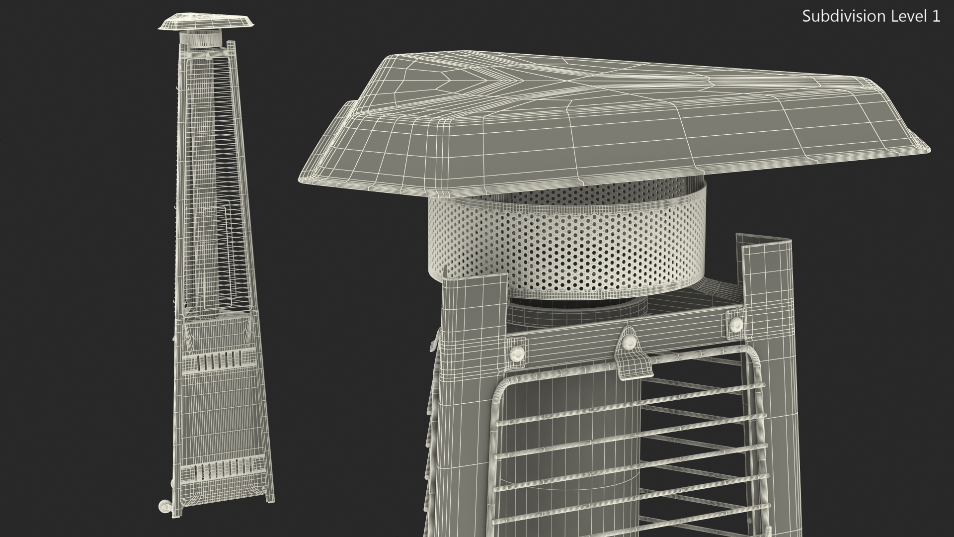 Pyramid Carillon Patio Heater On 3D