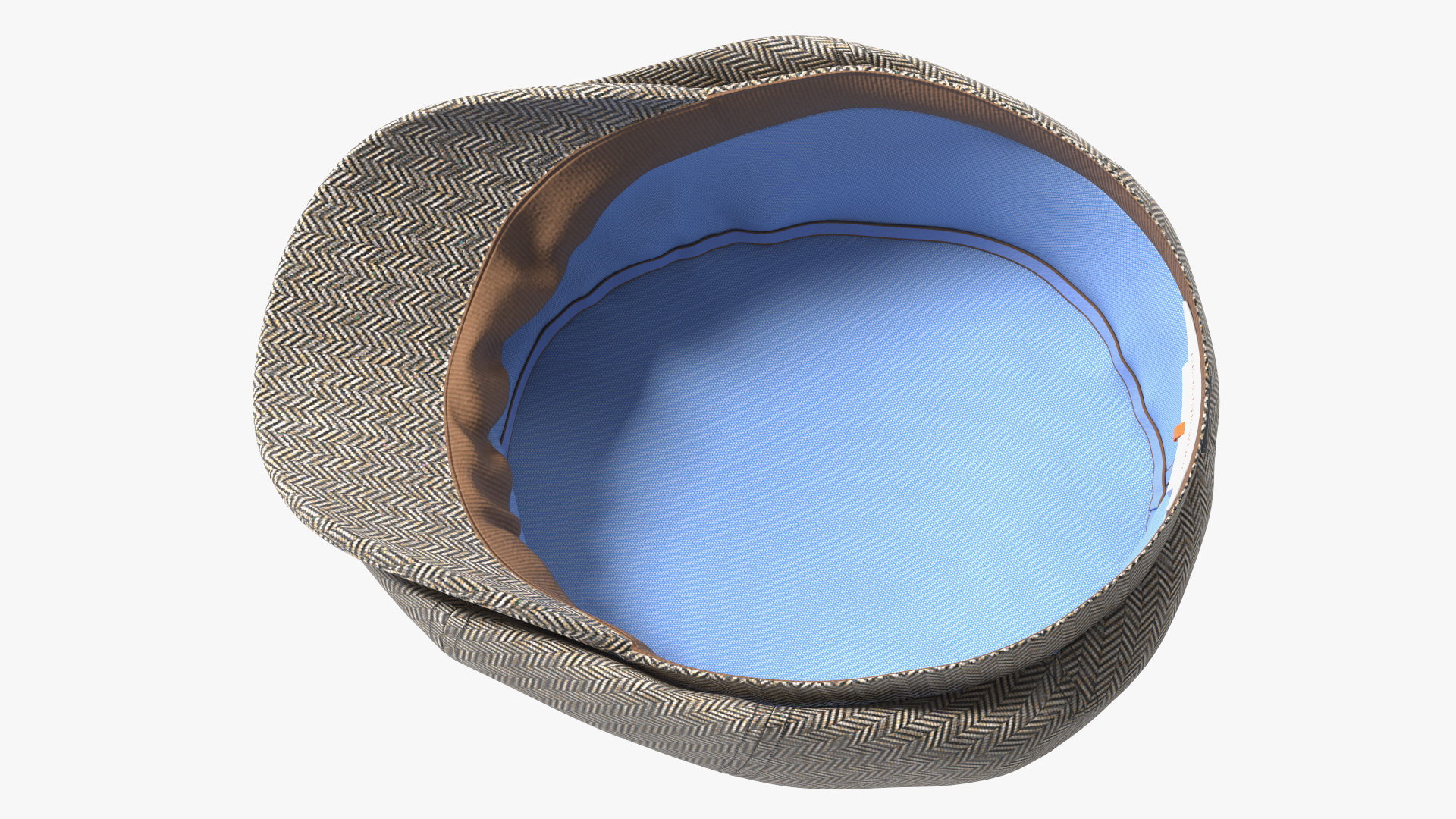 3D Wool Flat Cap Grey model