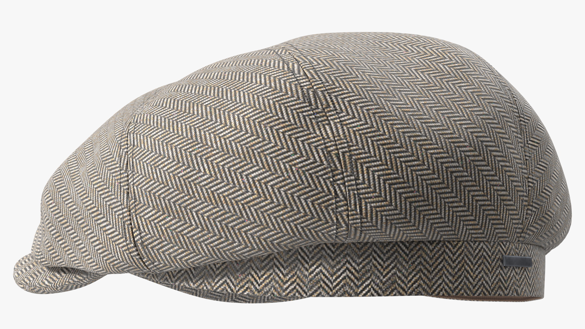 3D Wool Flat Cap Grey model