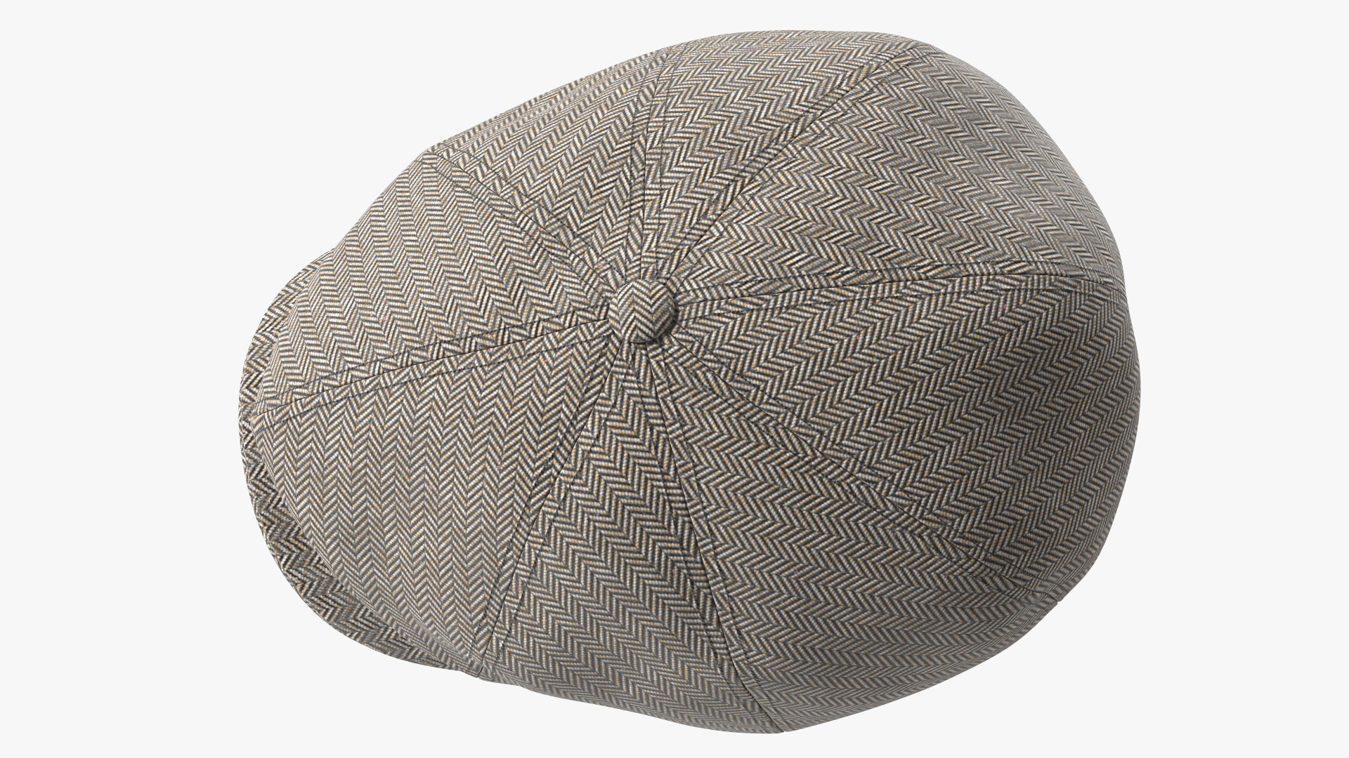 3D Wool Flat Cap Grey model