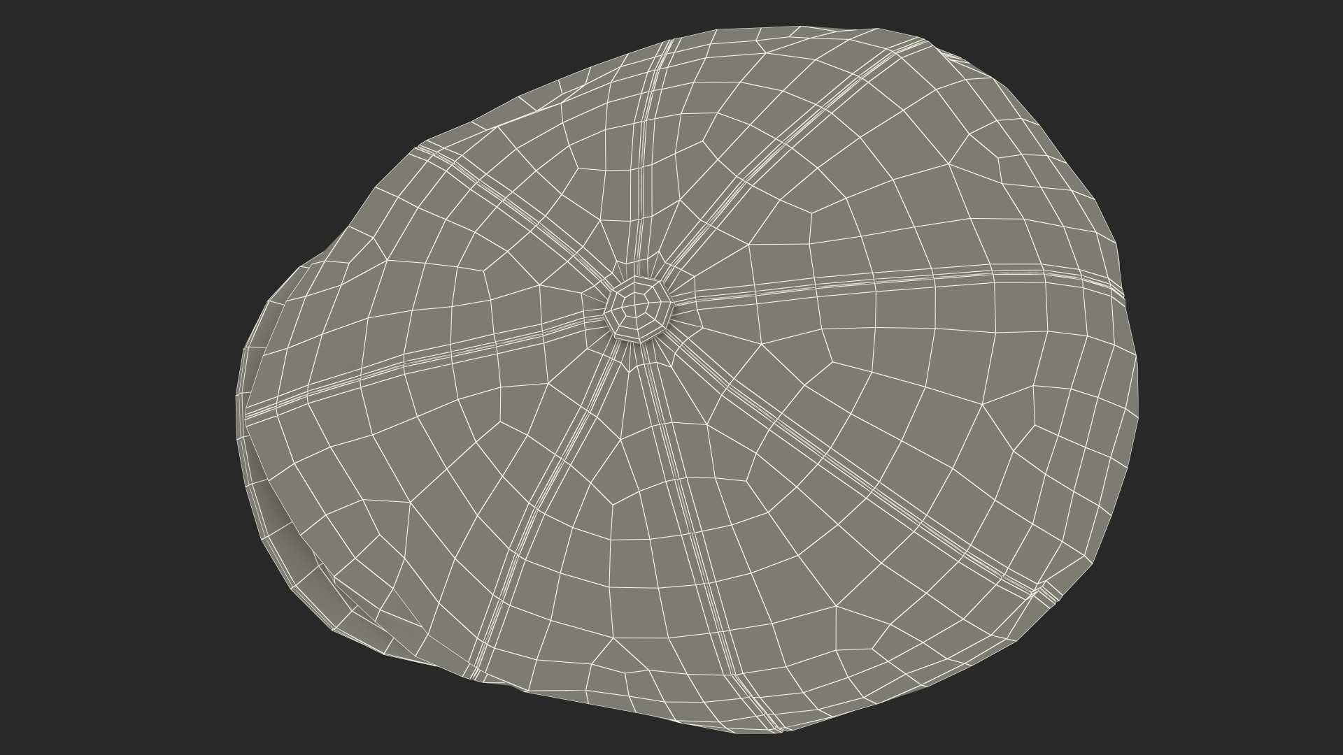 3D Wool Flat Cap Grey model