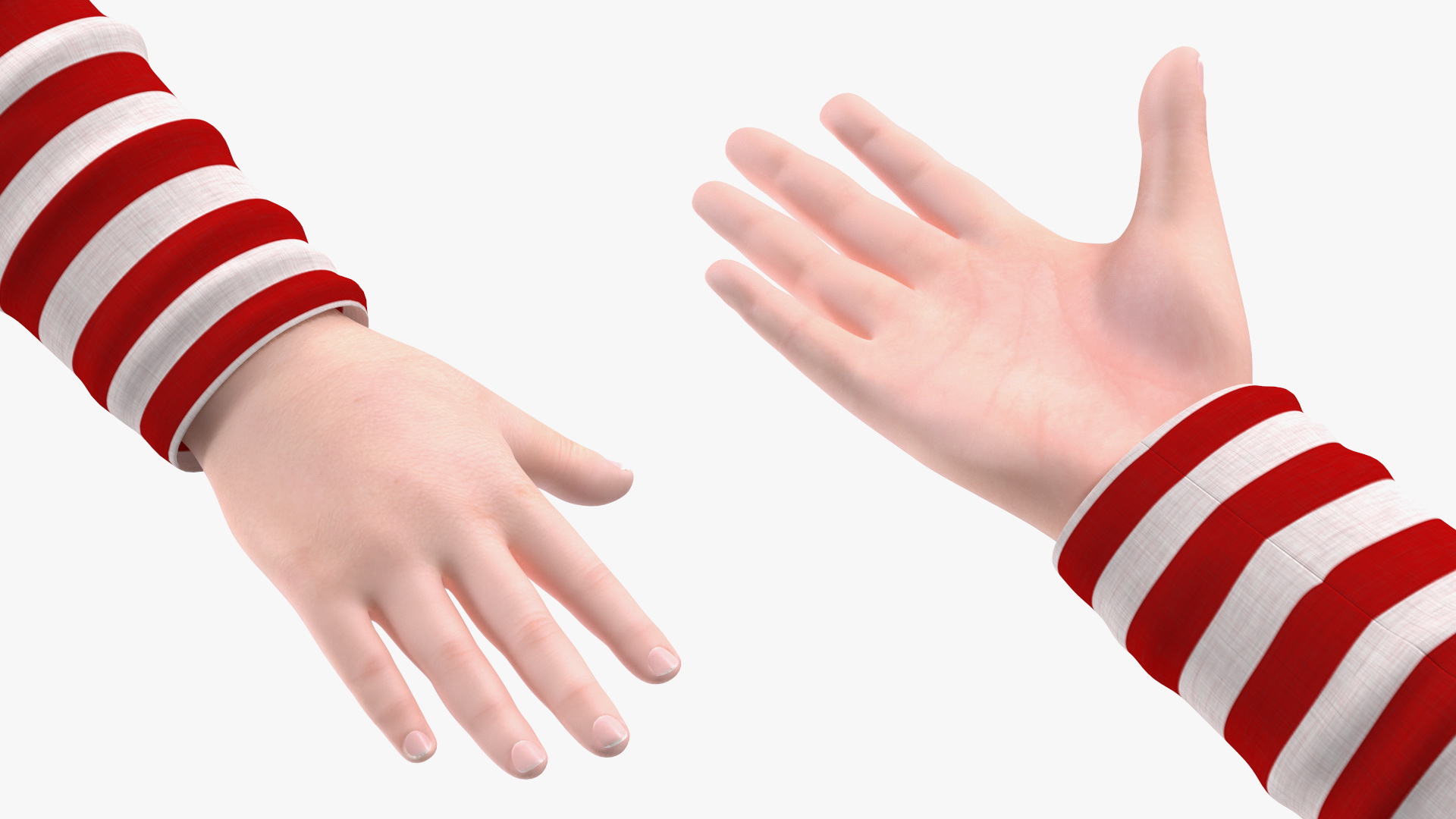 3D model Child Girl Street Style T-pose