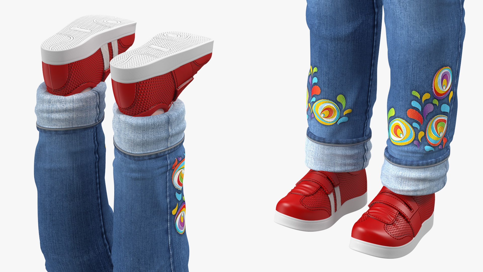 3D model Child Girl Street Style T-pose