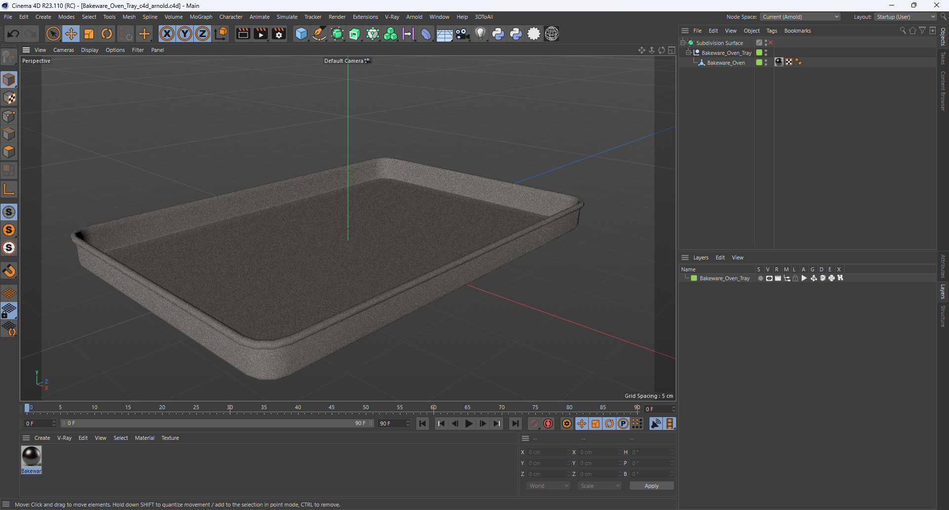 3D Bakeware Oven Tray model