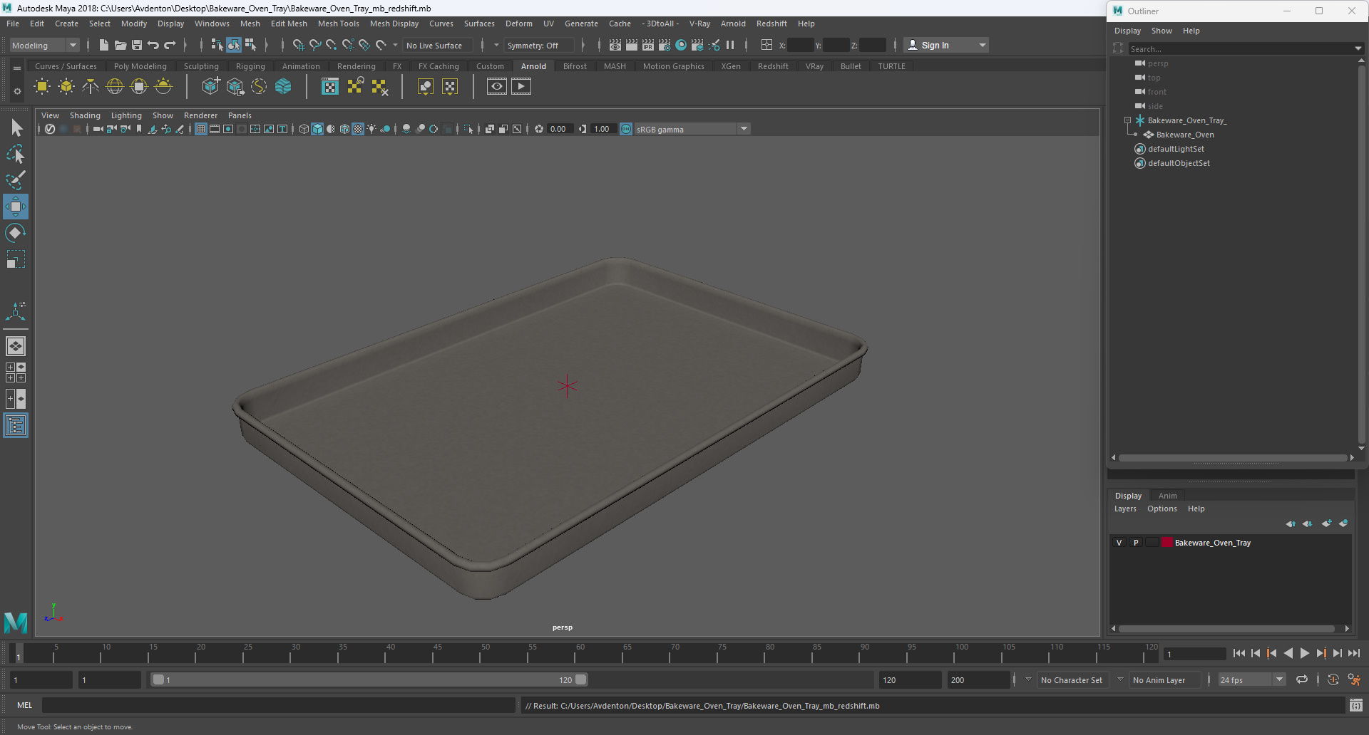 3D Bakeware Oven Tray model