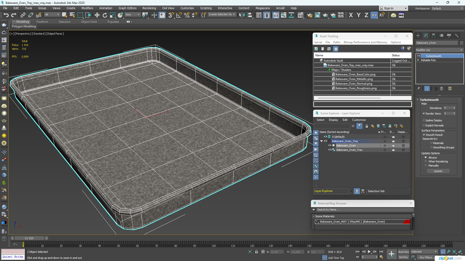 3D Bakeware Oven Tray model