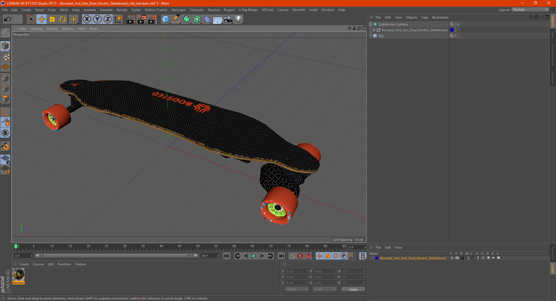 3D model Boosted 2nd Gen Dual Electric Skateboard