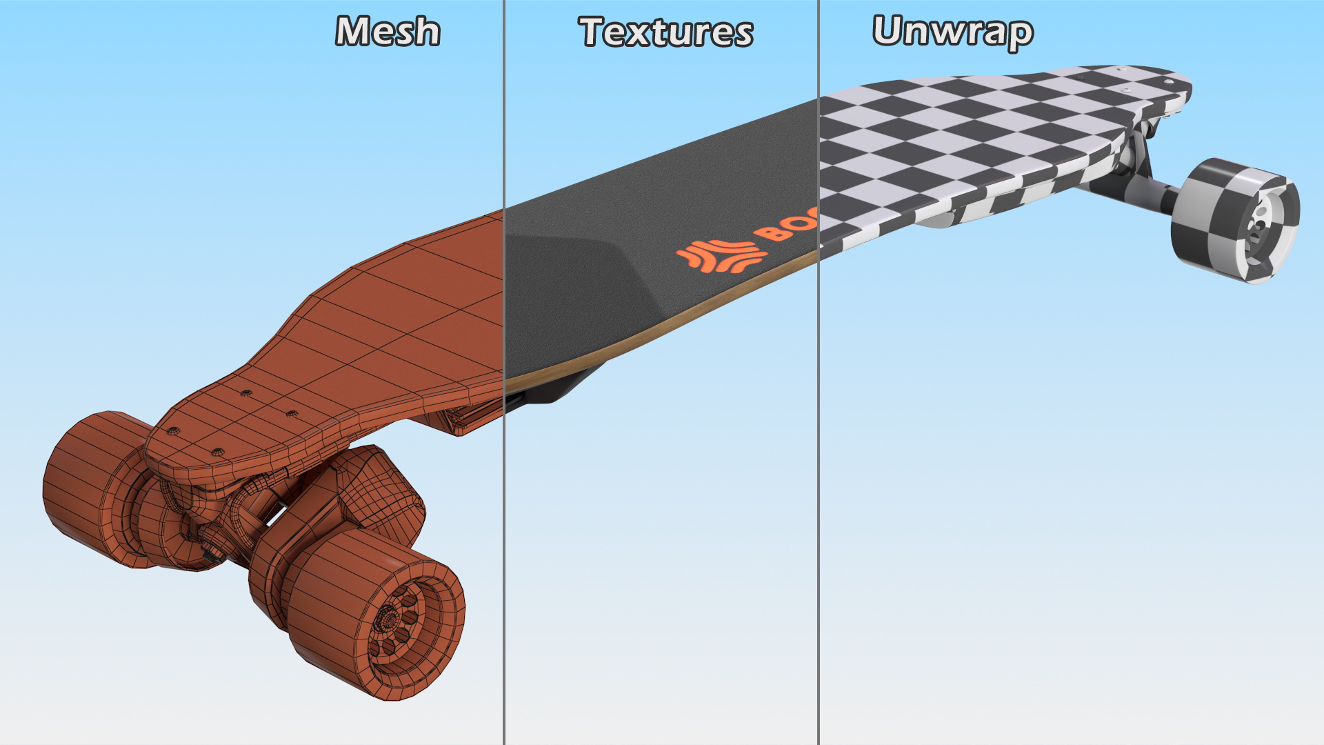 3D model Boosted 2nd Gen Dual Electric Skateboard