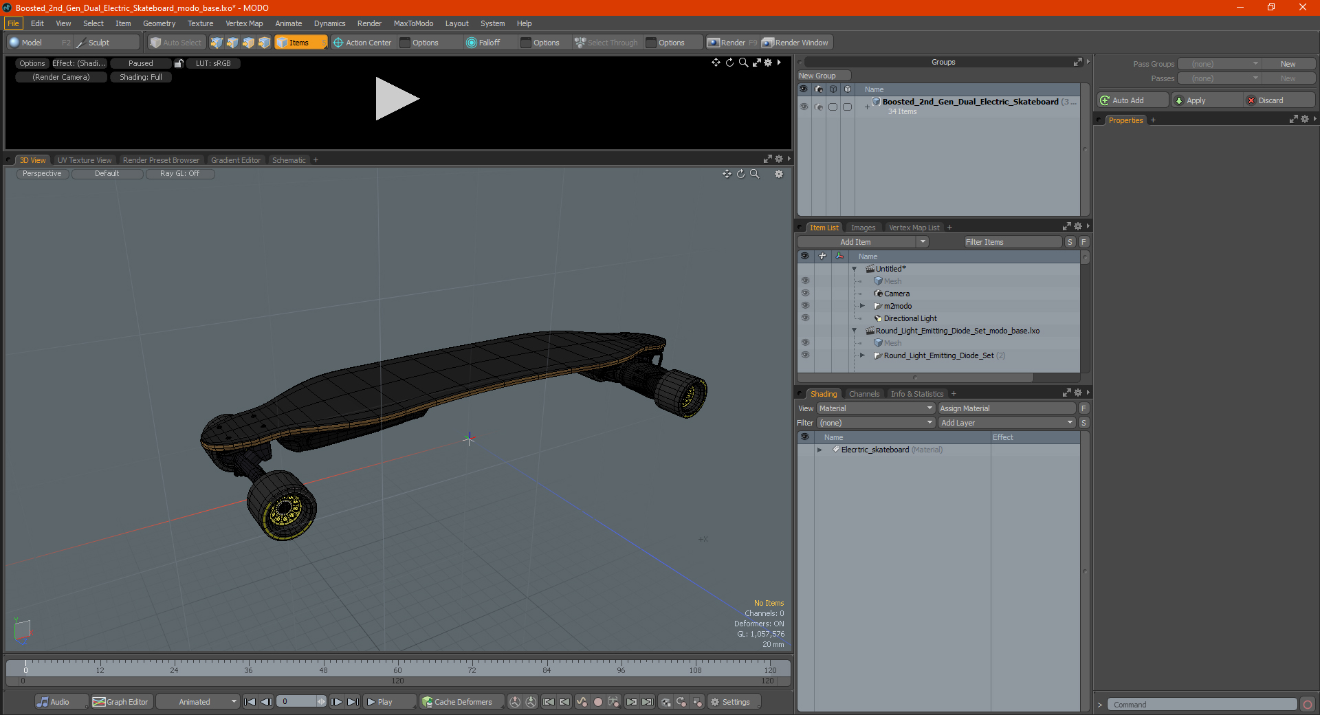 3D model Boosted 2nd Gen Dual Electric Skateboard