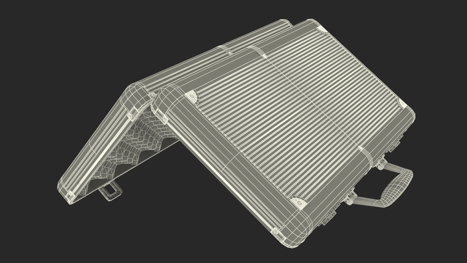3D Aluminum Case with Foam model