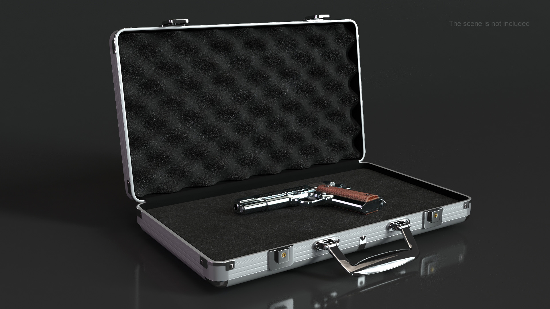 3D Aluminum Case with Foam model