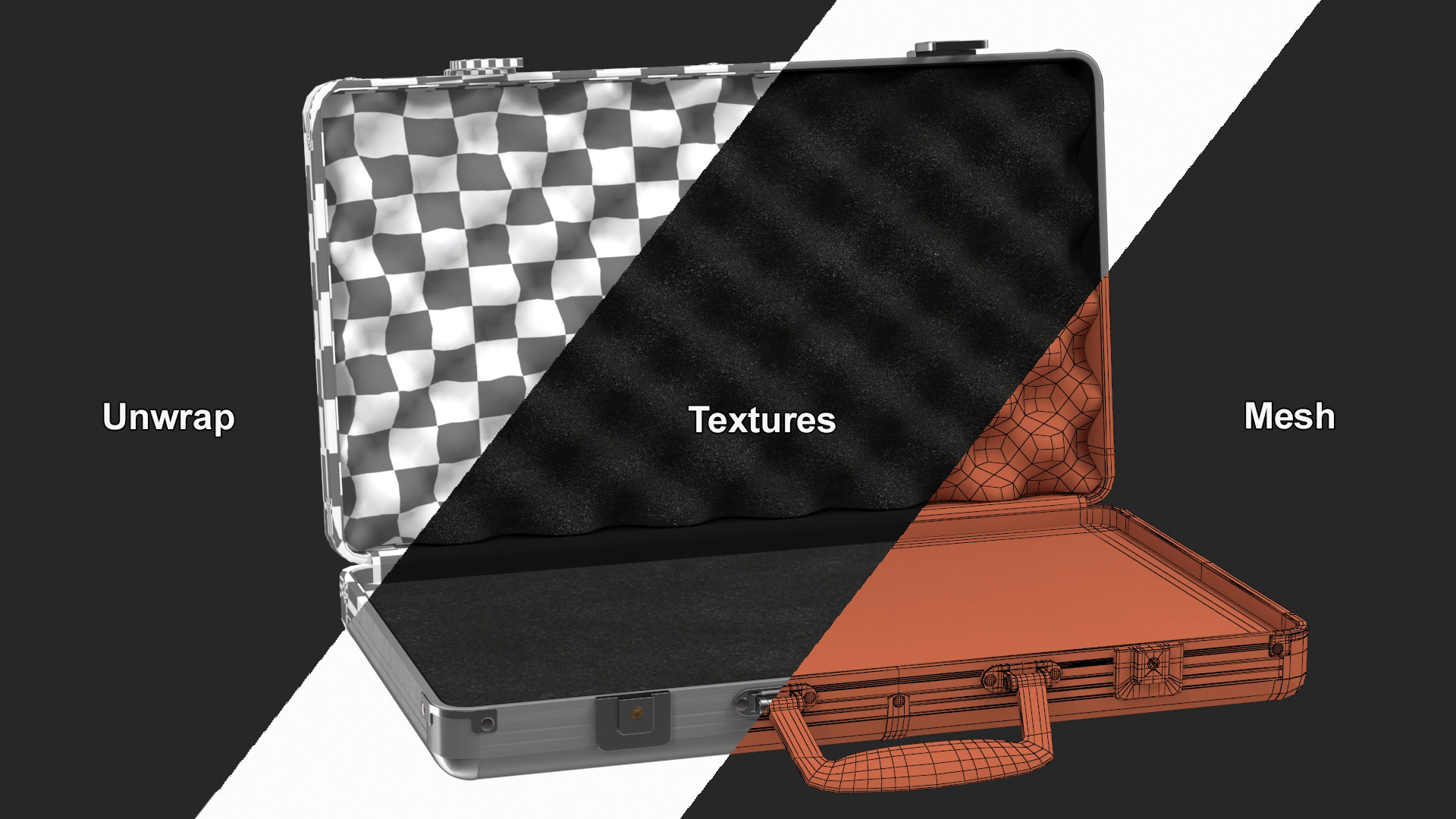 3D Aluminum Case with Foam model