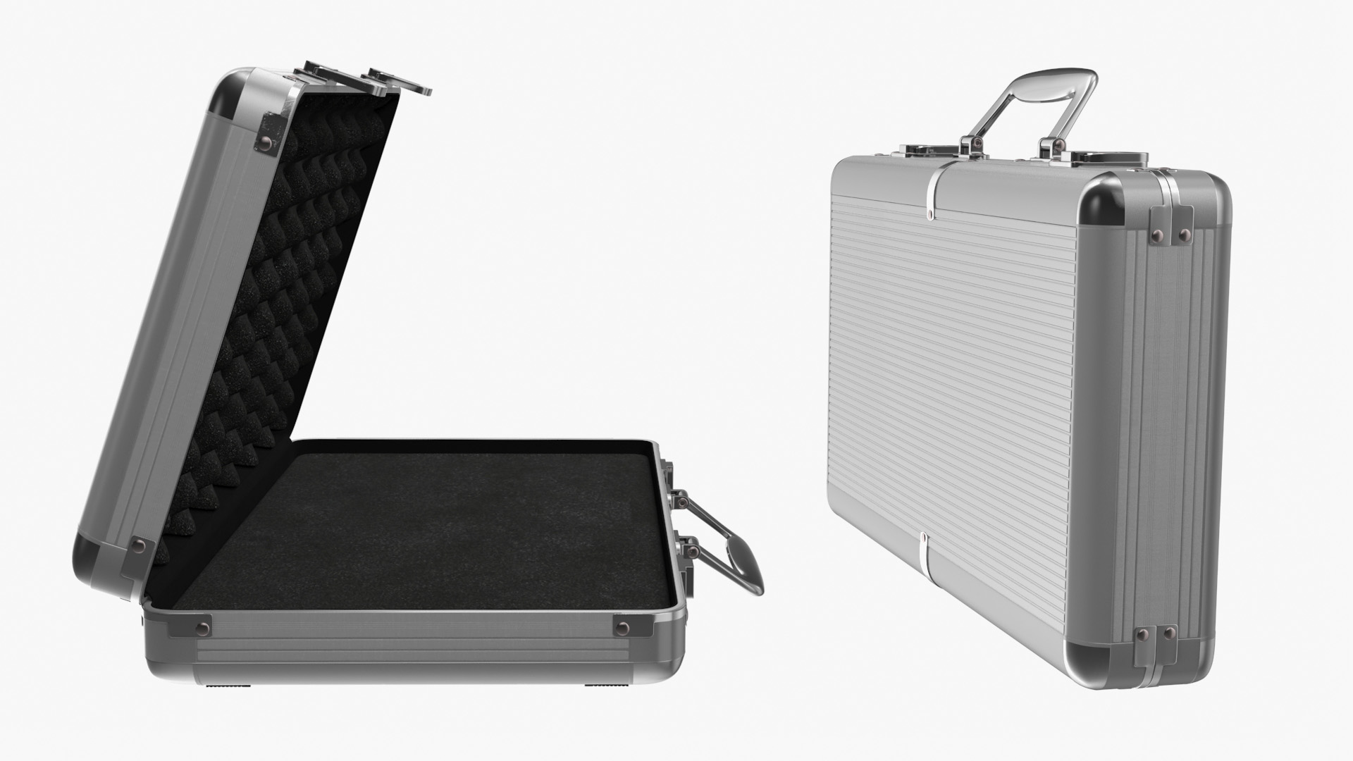 3D Aluminum Case with Foam model