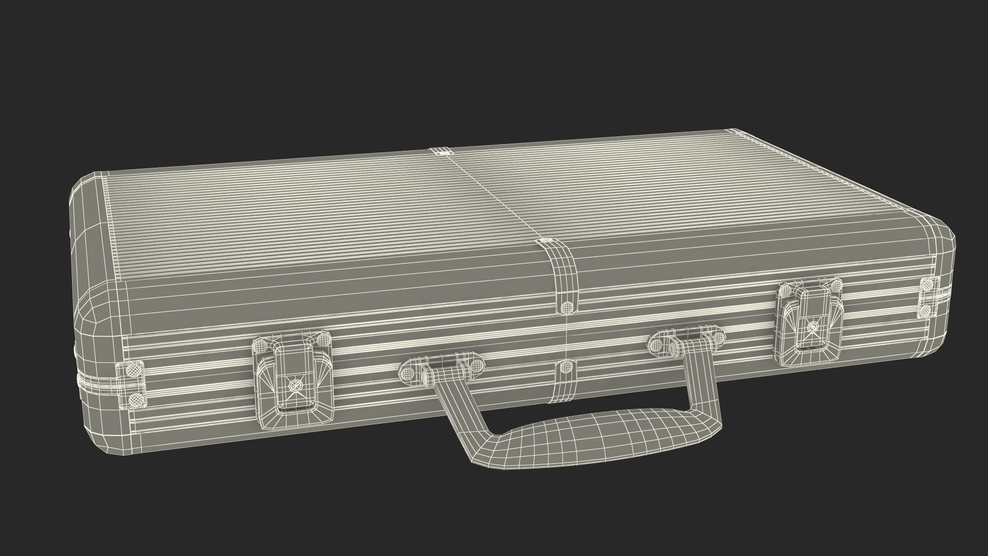 3D Aluminum Case with Foam model