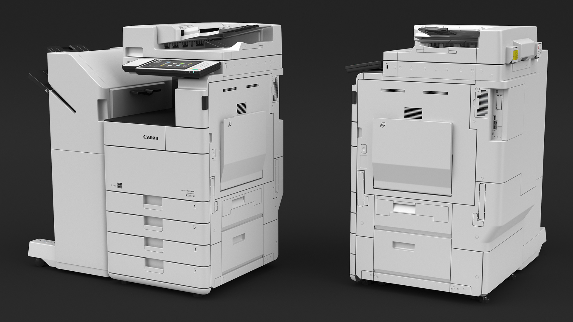 3D MFP Canon ImageRUNNER ADVANCE 4551i II with Booklet Finisher Y1 model