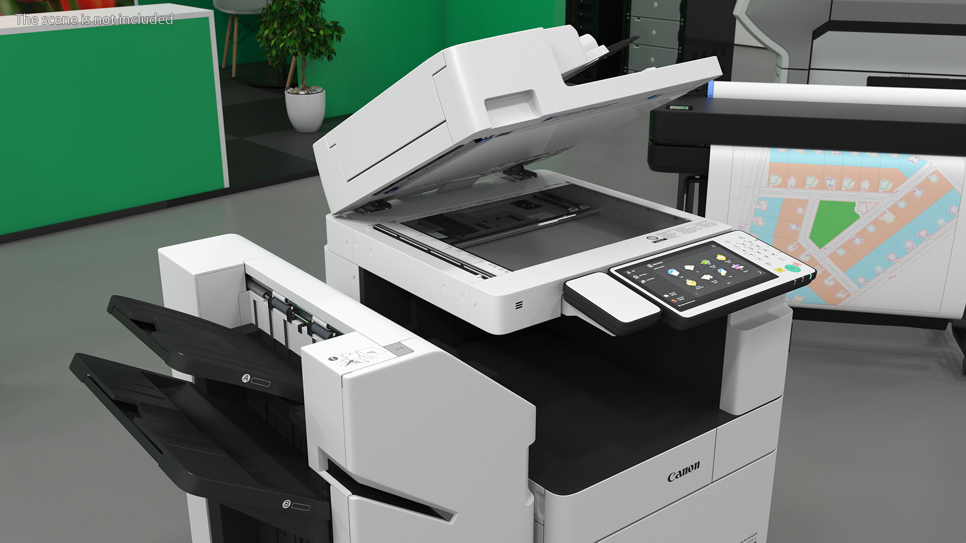3D MFP Canon ImageRUNNER ADVANCE 4551i II with Booklet Finisher Y1 model