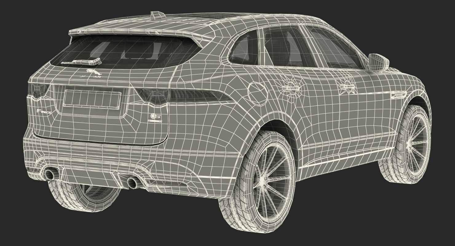 3D model Jaguar F Pace 2017 Rigged