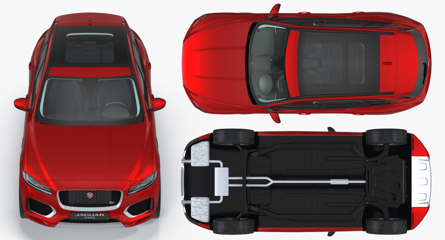 3D model Jaguar F Pace 2017 Rigged