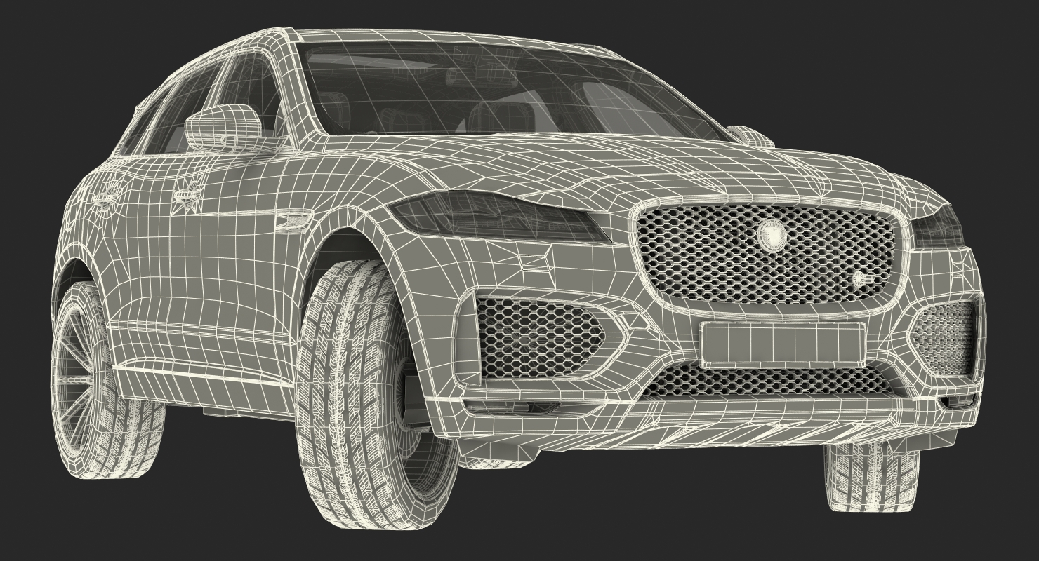 3D model Jaguar F Pace 2017 Rigged