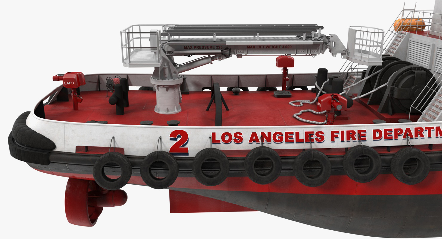 3D Fire Boat LA Fire Department model