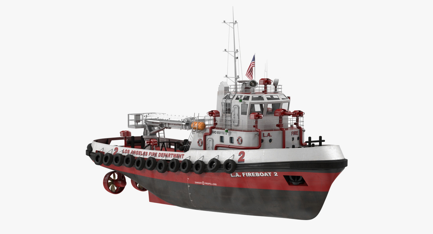 3D Fire Boat LA Fire Department model