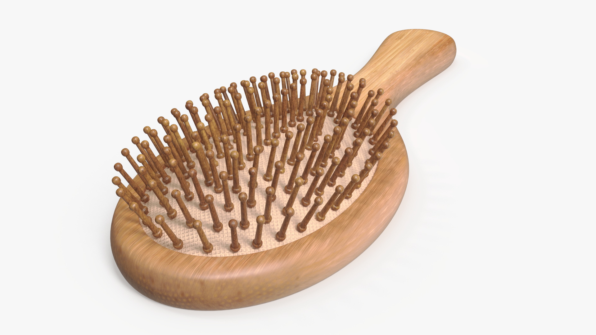 Bamboo Hairbrush for 3D Print 3D model