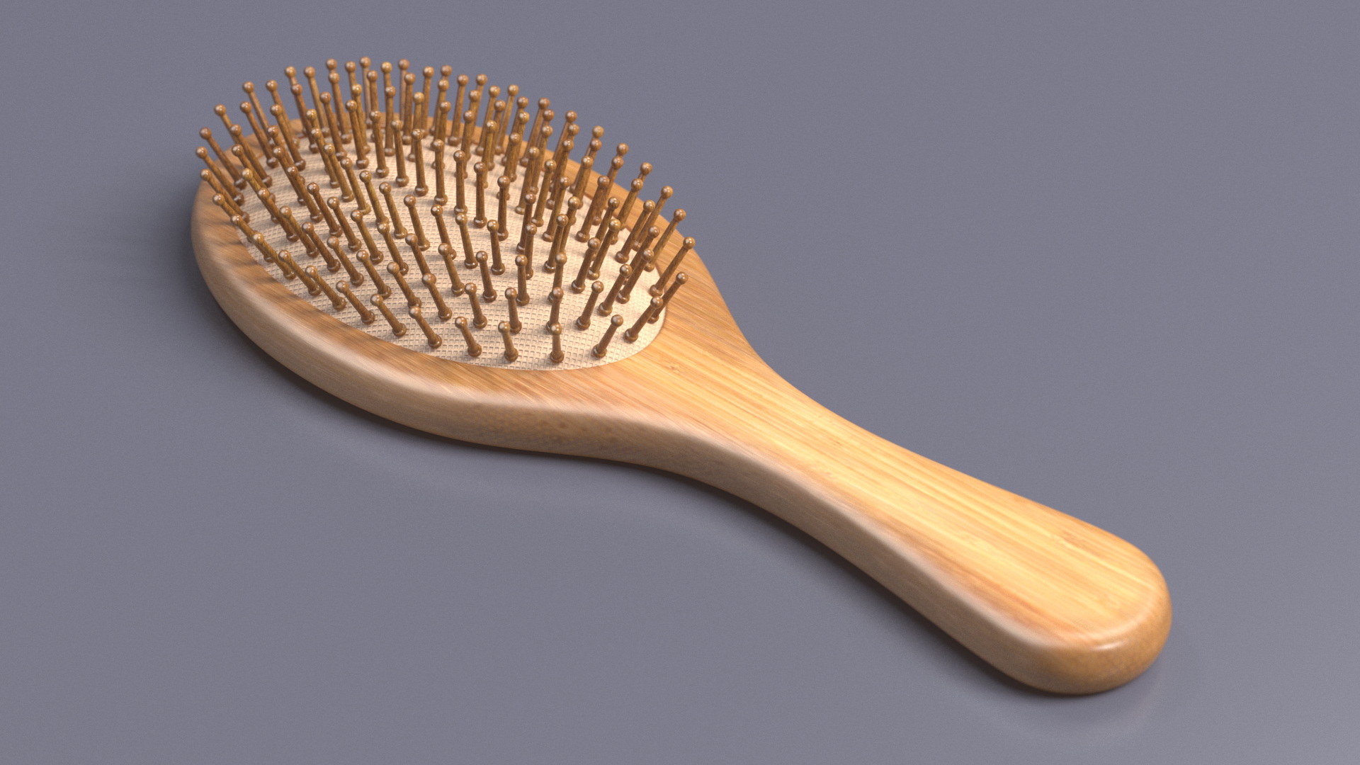 Bamboo Hairbrush for 3D Print 3D model